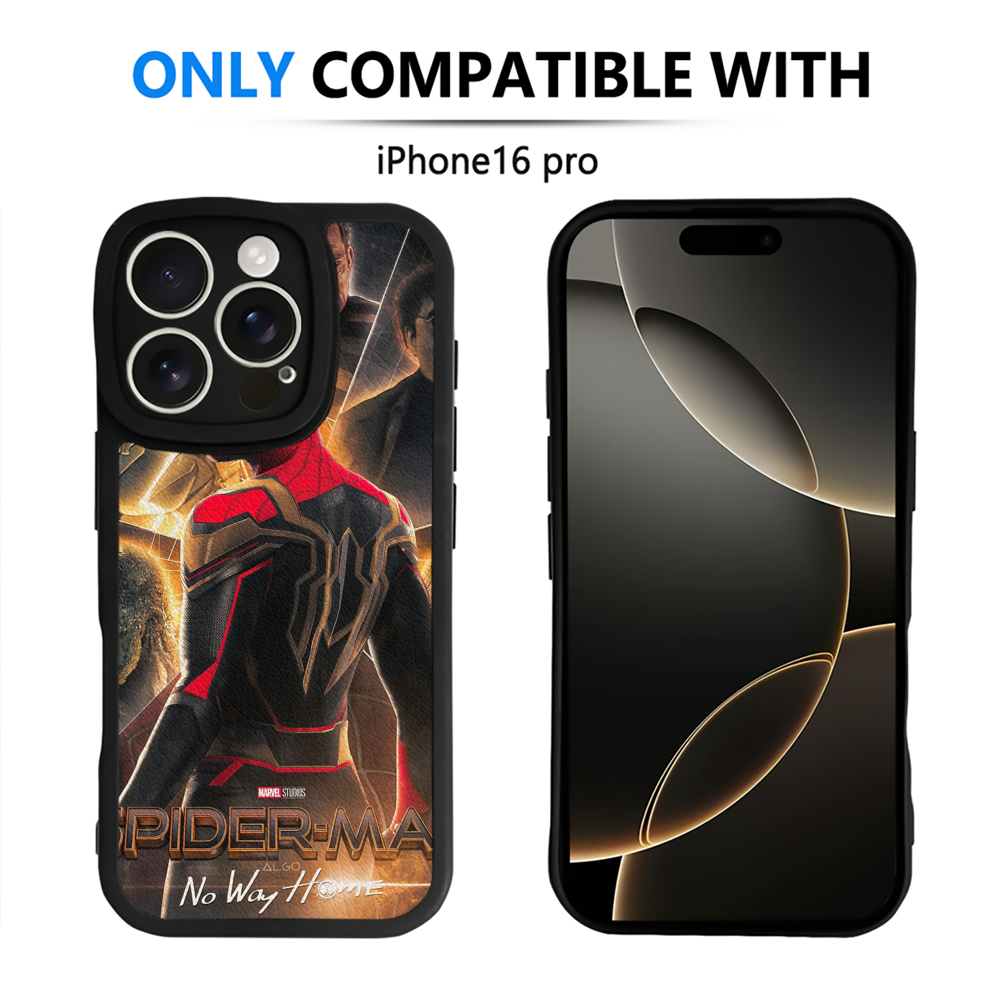 Spider Man スパイダーマン 【iPhone 16シリーズ対応】シリコンスマホケース（レザー調） 材質：シリコン